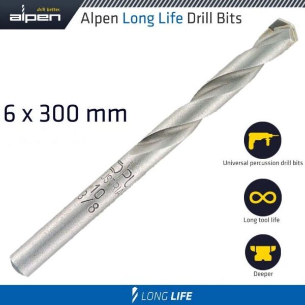 MASONRY DRILL BIT LONG LIFE 6X 300 - Image 2