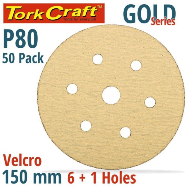 GOLD DISC (50 PIECES) 80 GRIT 150MM - Image 2