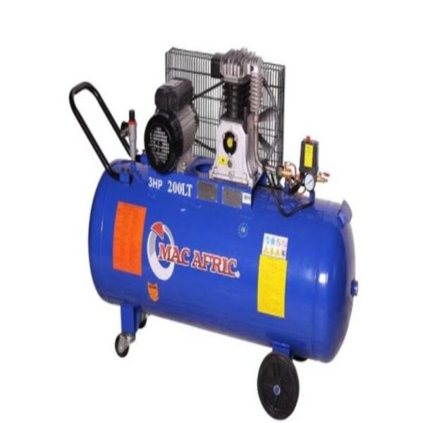 MAC AFRIC 200L 2.2KW 3HP BELT DRIVE COMPRESSOR 8BAR - Image 2