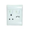 1X16A + 1 EURO SW SOCKET OUTLET 4X4 WITH WHITE COVER PLATE - Image 4
