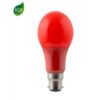LED COLOURED A60 GLOBE B22 7W RED - Image 2