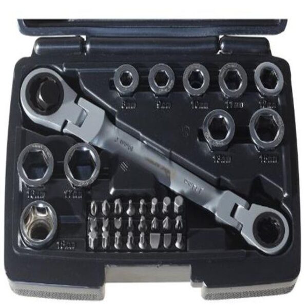 36 PCE UNIVERSAL GEAR WRENCEH- SOCKET SET - Image 2
