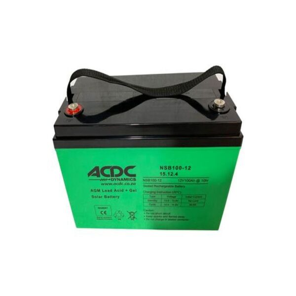 NSB100-12 12V 100AH AGM LEAD ACID + GEL SOLAR BATTERY - Image 4