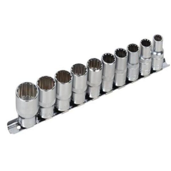 1/2" DRIVE 10PCE SPLINE SOCKET SET - Image 2