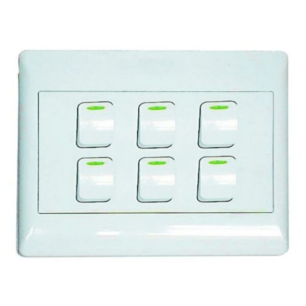 A7006 6 LEVER 1WAY SWITCH 4X4 WHITE - Image 3