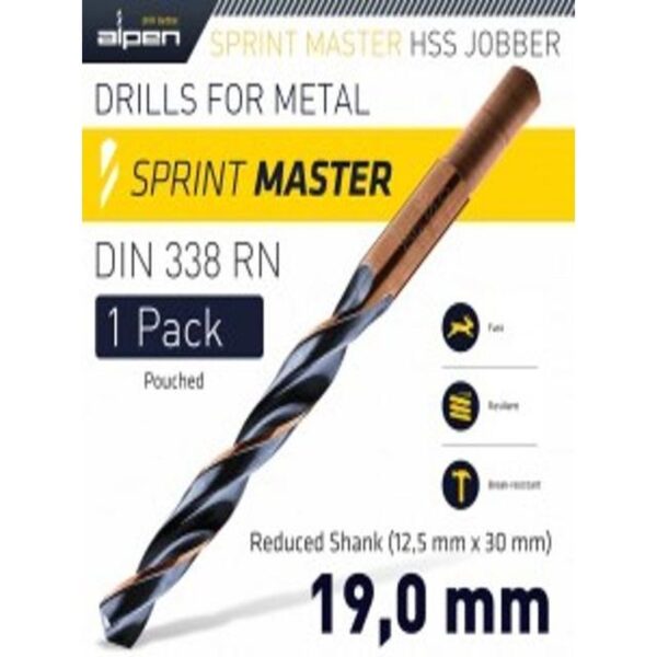 HSS SPRINT MASTER 19.00MM RED SHANK - Image 2