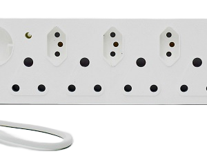 A0013168.png. WACO M/PLUG U/SW 6X16A + 5X3P SLIM + SCHUKO S/P 0.5M PVC WHT SN0212S