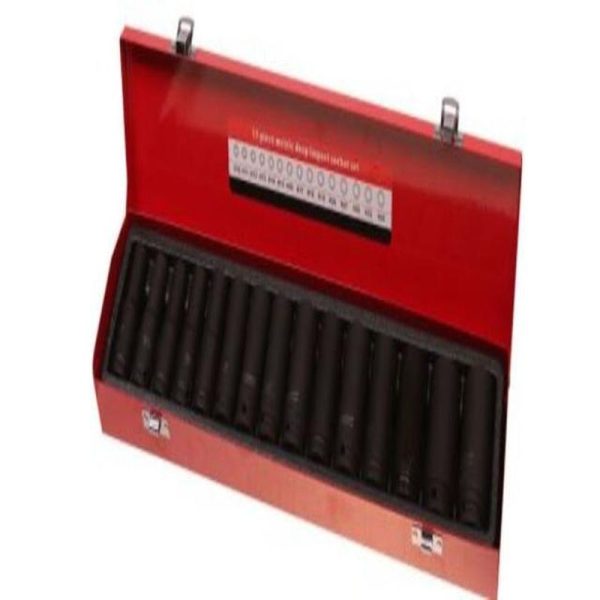 15PCE 1/2 INCH DR LONG IMPACT SOCKET SET 10-24MM - Image 6