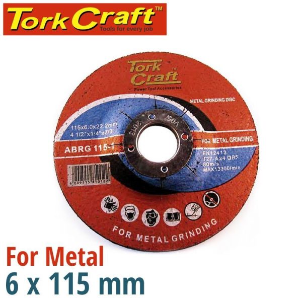 GRINDING DISC FOR STEEL 115 X 6 X 22.2MM - Image 3