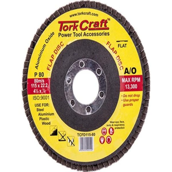 FLAP SANDING DISC 115MM 80 GRIT FLAT - Image 3