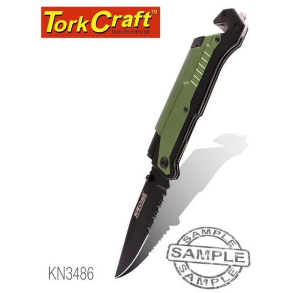 KNIFE SURVIVAL GREEN WITH LED LIGHT - Image 3