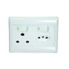 1X16A + 1 EURO SW SOCKET OUTLET 4X4 WITH WHITE COVER PLATE - Image 5