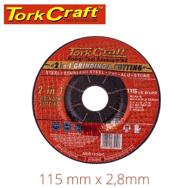 2 IN 1 GRINDING AND CUTTING DISC 115MM - Image 3