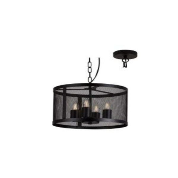 ENTWINED PENDANT LIGHT MATT BLACK INTEGRATED 6500K LED 30W 230V 450MM X 1200MM - Image 3