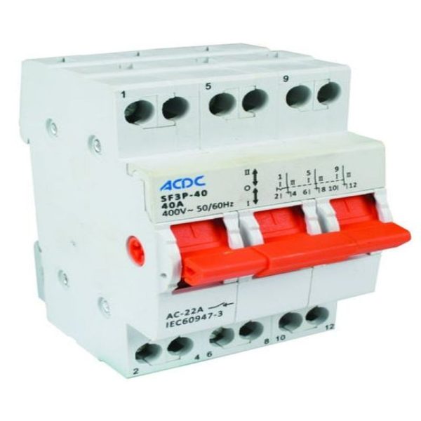SP2P-25A 2P 25A DIN CHANGE OVERSWITCH - Image 3