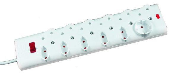 YJ-N65-1F 6X16A SA & 5 X EURO & 1X SCHUCKO PLUG