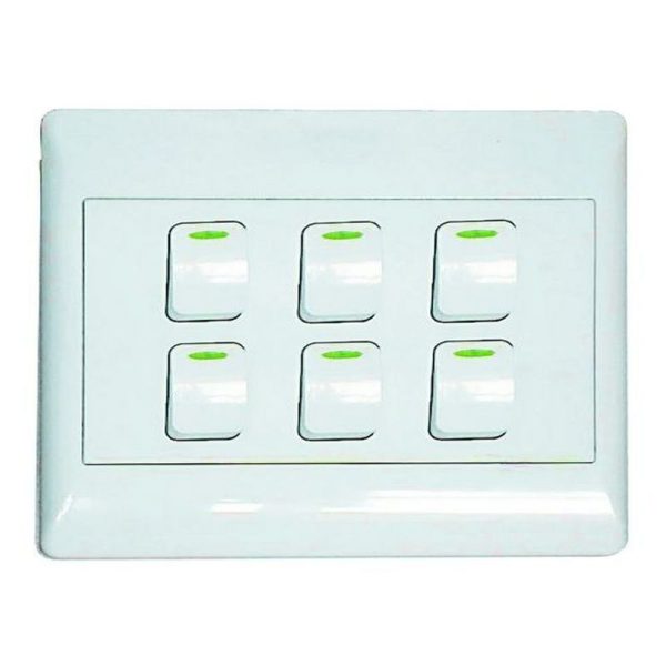 A7006 6 LEVER 1WAY SWITCH 4X4 WHITE - Image 5