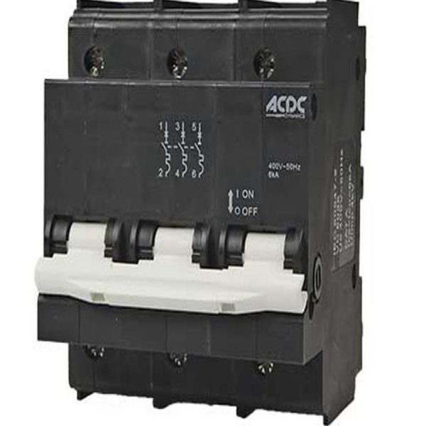 100A 3POLE 6kA C CURVE MINI RAIL MCB 26mm WIDTH - Image 6