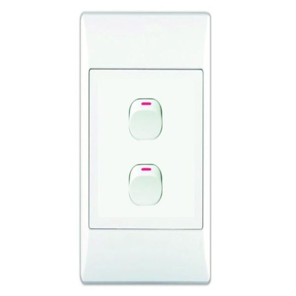 2-LEVER 1-WAY SWITCH 2X4 WITH WHITE COVER PLATE - Image 6
