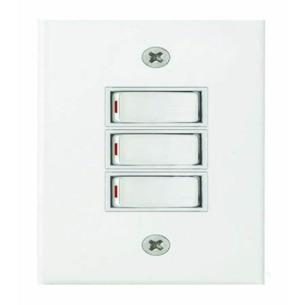 3-LEVER 1-WAY SWITCH 2X4 C/W WHITE COVER PLATE - Image 5