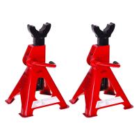 3 TON JACKSTAND HEAVY DUTY RATCHET TYPE PAIR ANTI SINK FEET RED