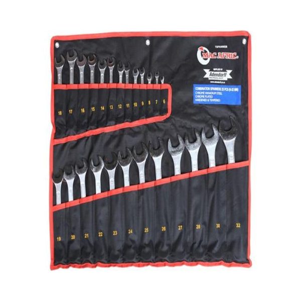 25 PCE COMBO SPANNER SET C/VANAD. POLISHED HEAD (6-32MM) - Image 6