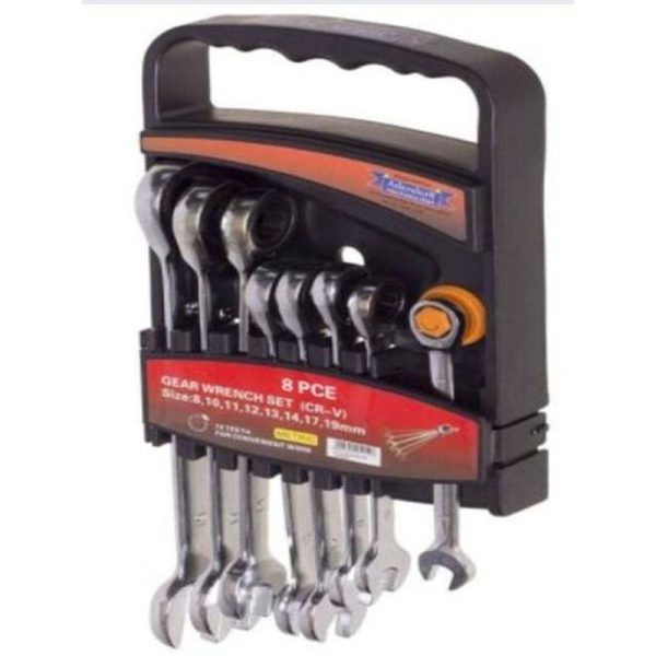 8 PCE GEAR WRENSH SET - SIZE 8 10 11 12 13 14 17 19 - Image 6