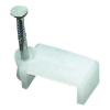 CABLE CLIP.FLATE WHITE C/W NAIL 10.57X8.2MM/100 - Image 6