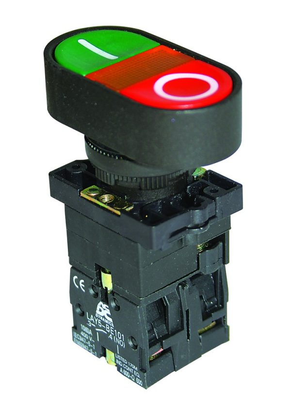 DOUBLE PUSHBUTTON + LIGHT N/O