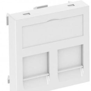 OBO M45 2X RJ45 TYPE C STRAIGHT WHITE (Data technology support, 1 module, straight outlet, type C)