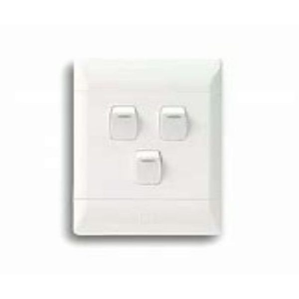 LIGHT SWITCH 3L1W 2X4 WHITE CBI - Image 3