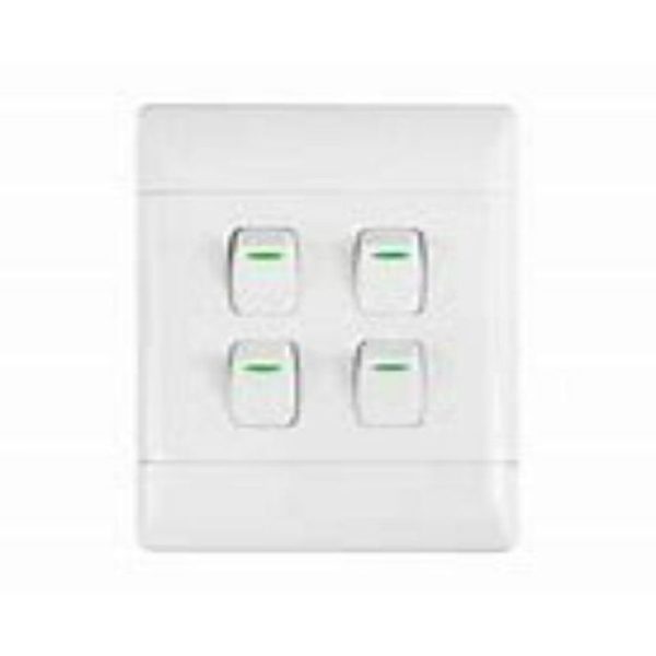 LIGHT SWITCH 4L1W 2X4 WHITE CBI - Image 3