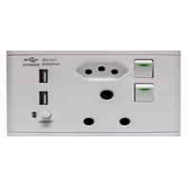 SOCKET USB/SA/EURO 4X4 WHITE CBI - Image 3